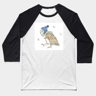 Little Winter Owl Baseball T-Shirt